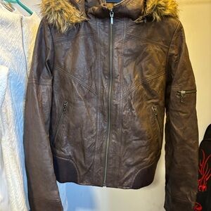 NWT Y2K leather jacket.  Xs